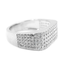 Five Row Rectangle Diamond Half Band in 925 Silver
Rectangle Half Diamond Band for Men & Women
925 Silver Rectangle Band with Lab-Grown Diamond Option
Ice Out Rectangle Half Band with Cubic Zirconia
Five row Rectangle Ring