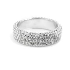 Four Row Diamond Band Ring 925 Silver 925 
Silver Four Row Diamond Ring for Men and Women 
Lab-Grown Diamond Four Row Band Ring 
Four Row Hip Hop Diamond Ring in Silver 
Four Row Diamond Band