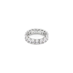 Oval Eternity Band in 925 silver jewelry with diamonds.
Close-up of fully adorned Oval Eternity Band in sterling silver.
Oval Diamond Eternity Band for unisex jewelry collections.
Elegant Oval Eternity Band with lab-grown diamonds.