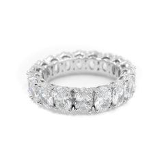 Luxurious Oval Eternity Band with diamonds for women’s jewelry.
Unique design Oval Eternity Band in 925 sterling silver.
Fully studded Oval Eternity Band with lab-grown diamonds.
Oval Eternity Band close-up for modern fashion vibes.