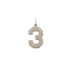 CZ-studded Number 3 Pendant in 925 silver.
Statement Number Pendant for casual and hip hop vibes.
Diamond Jersey Pendant in silver for gifting.
Lightweight and bold Number 3 Pendant in silver.