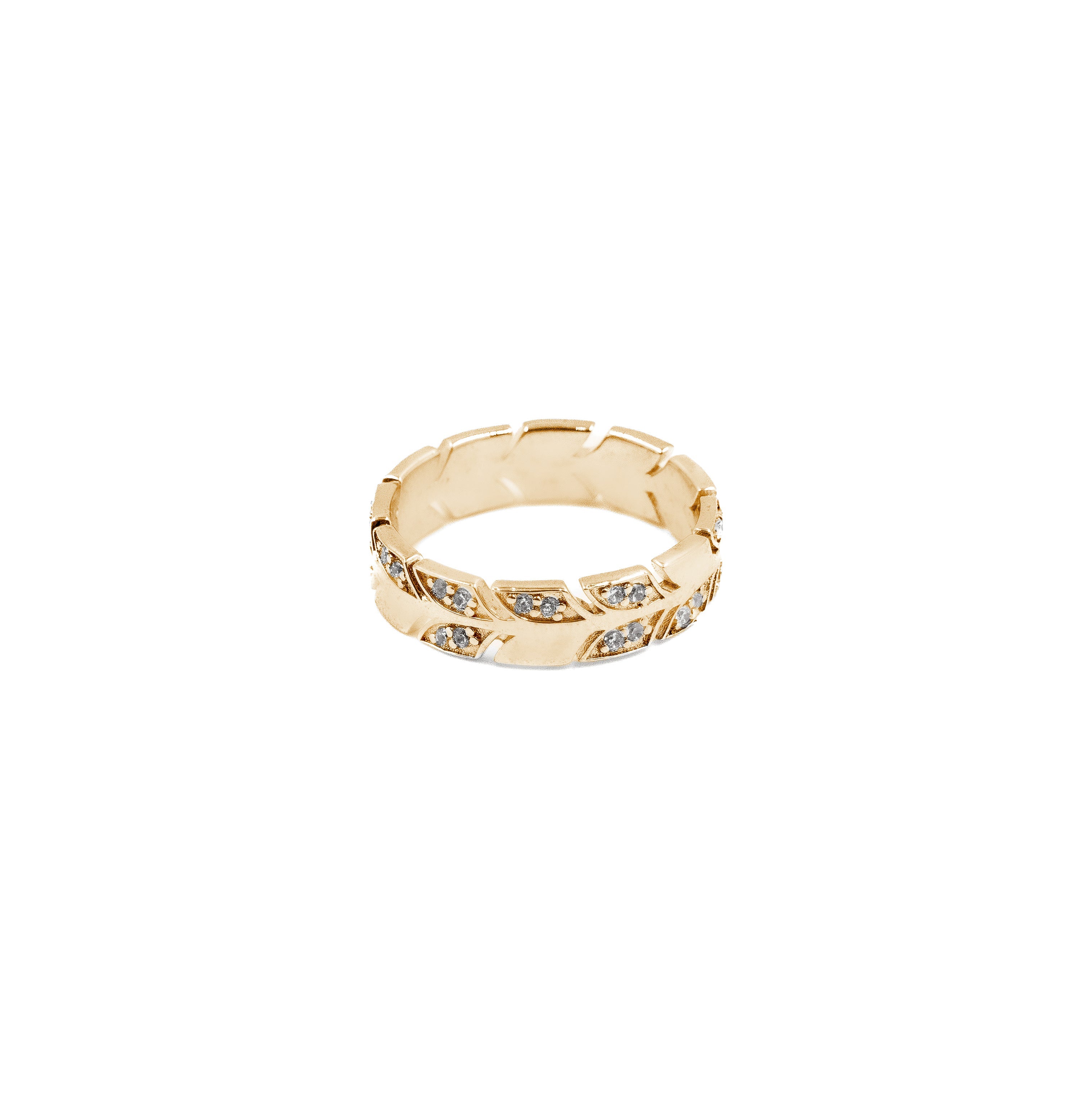 Silver jewelry with engraved leaf patterns and diamonds.
Lightweight and trendy Leaf Ring for daily wear.
Sterling silver nature-inspired ring with icy vibes.
Beautiful Leaf Ring with diamond sparkle.
Diamond Leaf Ring for unique and classy looks.