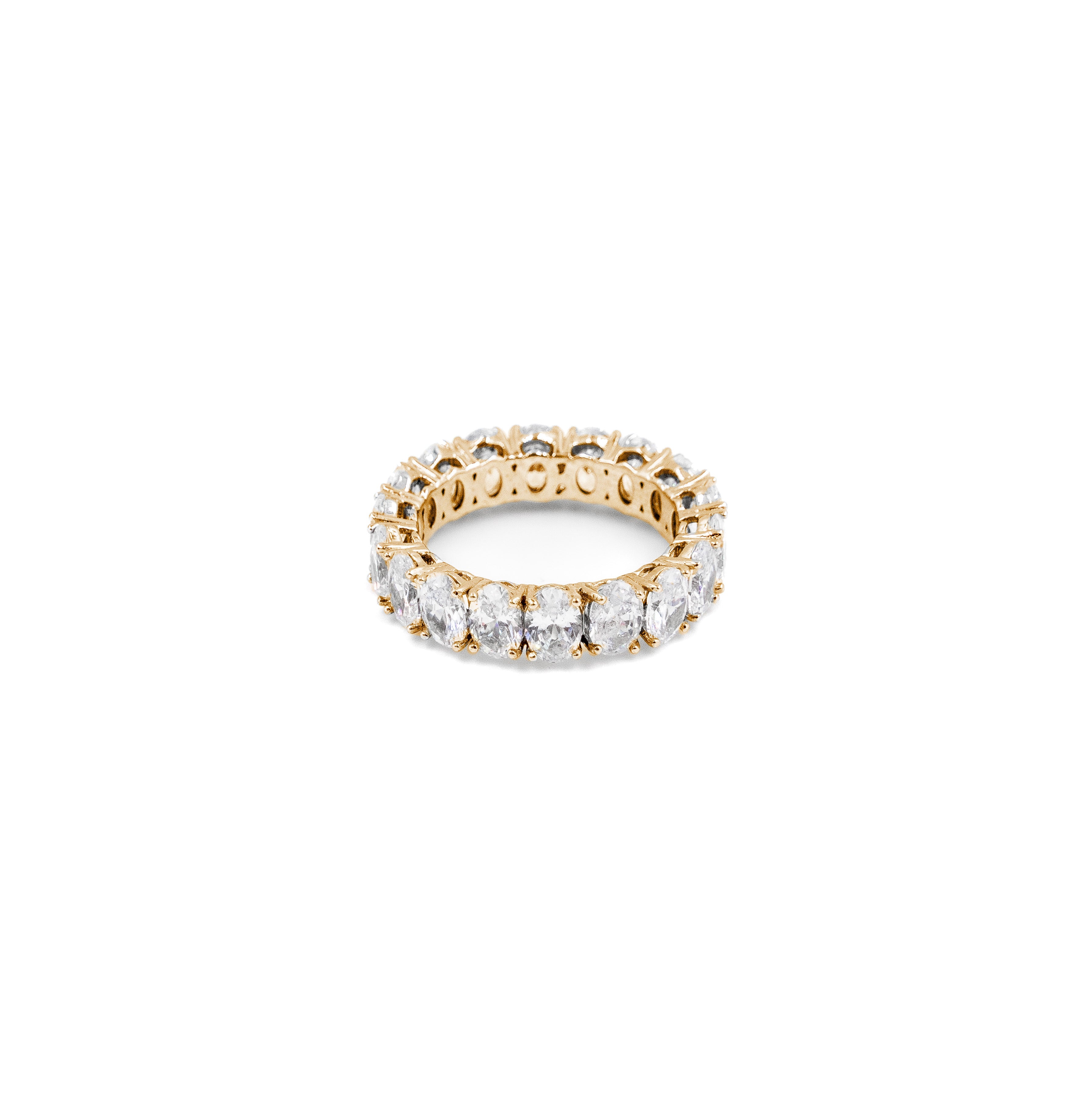 Oval Eternity Band in CZ stones for ice jewelry enthusiasts.
Premium 925 silver Oval Eternity Band for timeless glam.
Oval Eternity Band with sparkling diamonds for everyday elegance.
Fully iced-out Oval Eternity Band close-up shot in silver jewelry.